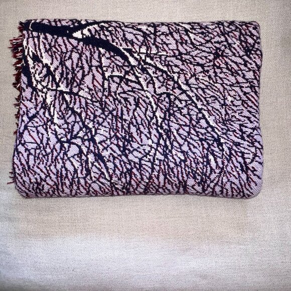 Bob Timberlake Home Throw Blanket Cotton Tapestry Winter RED WHT BLU Made in USA - Picture 2 of 12